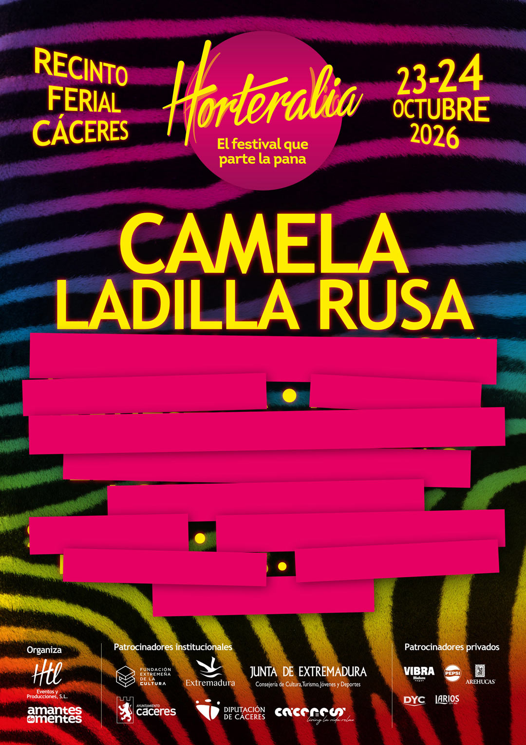 Cartel Horteralia. Camela y Ladilla Rusa