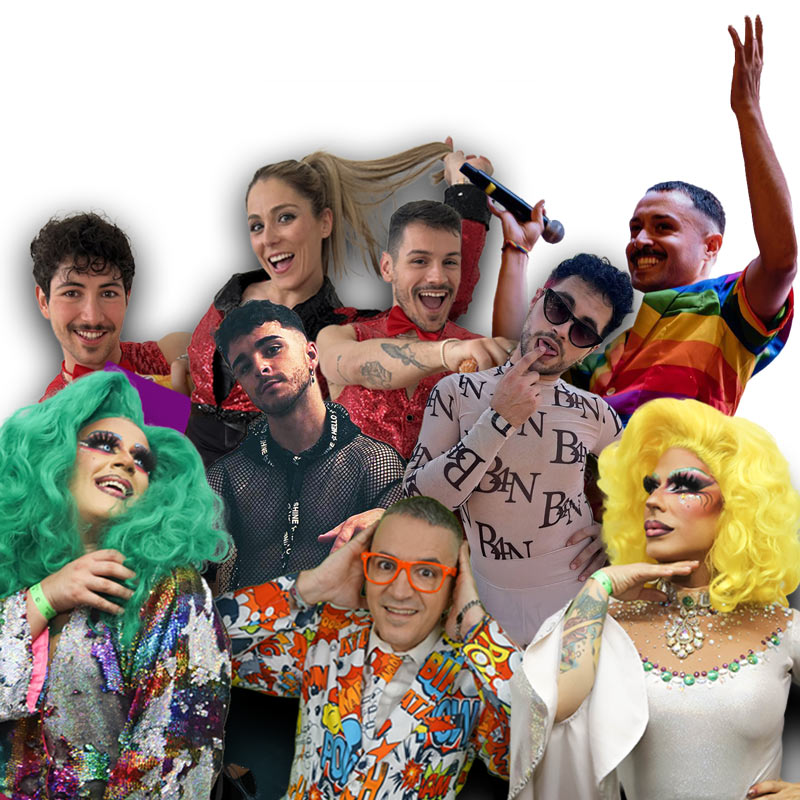 Cherri Coke + equipo de animación Horteralia